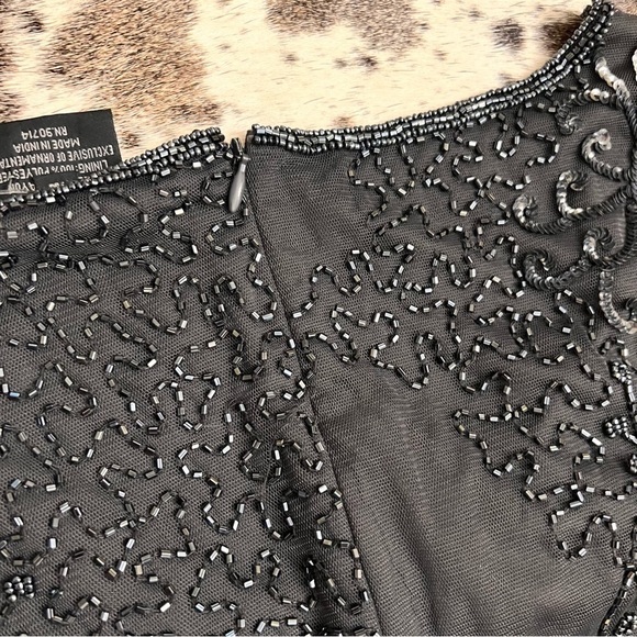 PISARRO NIGHTS Beaded V-Neck‎ Cocktail Dress Size 12 NWOT - Picture 8 of 12